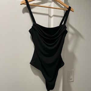 Mango NWT Black Bodysuit